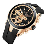 REWARD Men Watch Silicone Band Big Dial Chronograph Luminous