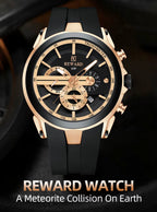 REWARD Men Watch Silicone Band Big Dial Chronograph Luminous